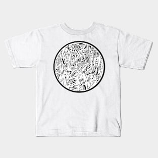 Circle 5 - Geometric - White Variation Kids T-Shirt